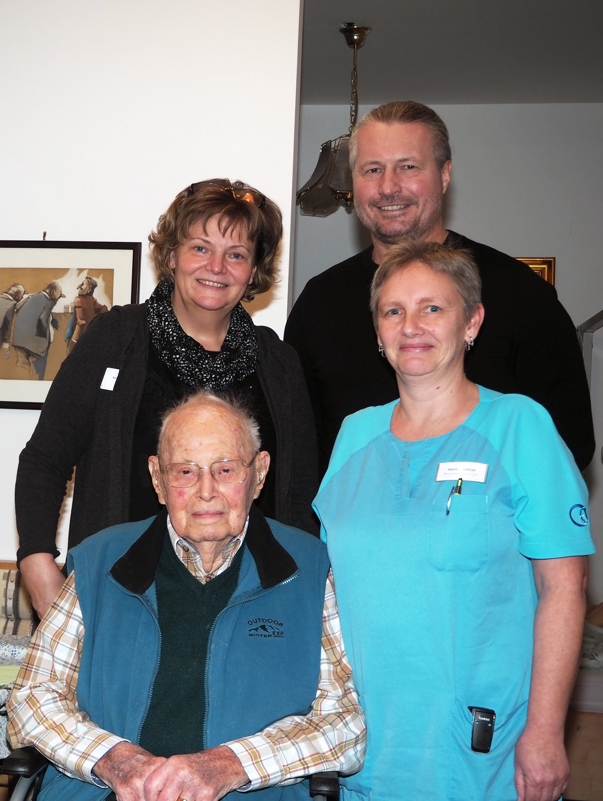 Bürgermeister Peter Molnar gratulierte Herwig Eigel zum 101. Geburtstag.